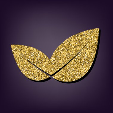 Perple zemin üzerine altın stil ikonu