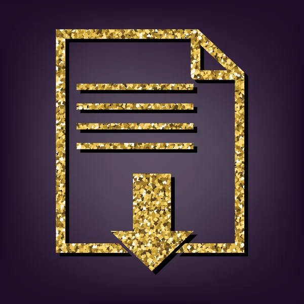 Perple zemin üzerine altın stil ikonu