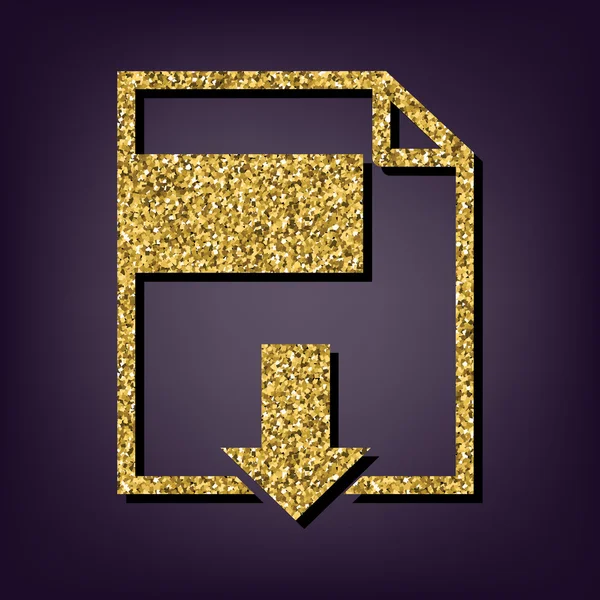 Perple zemin üzerine altın stil ikonu