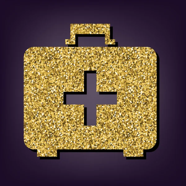 Perple zemin üzerine altın stil ikonu