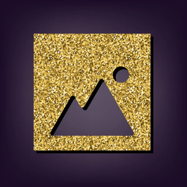 Perple zemin üzerine altın stil ikonu