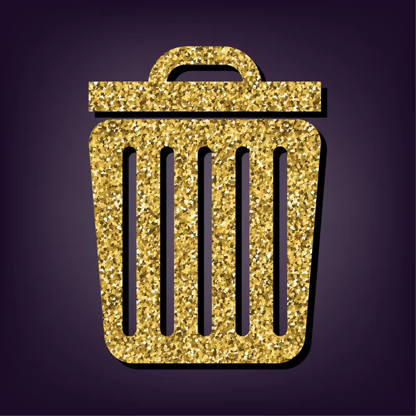 Icono de estilo dorado sobre fondo perlado — Vector de stock