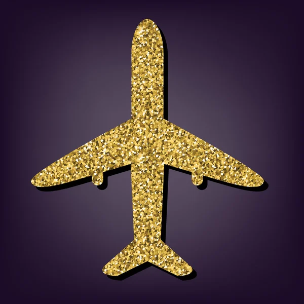 Perple zemin üzerine altın stil ikonu — Stok Vektör