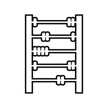 Eski retro abacus satırı simgesi