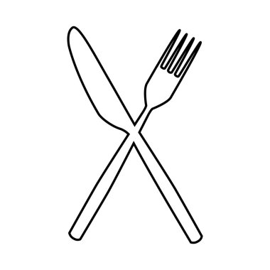 Çatal ve bıçak çizgisi simgesi