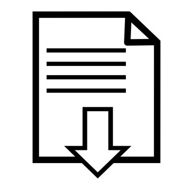 Dosya indirme satırı simgesi