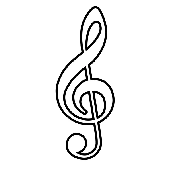 Icône de ligne Violine clef — Image vectorielle