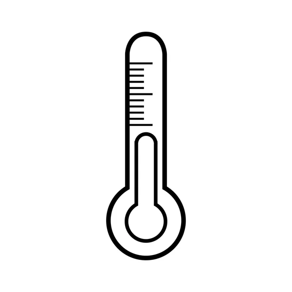 온도계 라인 아이콘 — 스톡 벡터