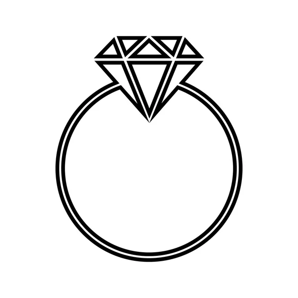 Diamond line ikonen — Stock vektor