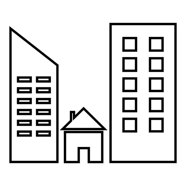 Ikona čáry nemovitostí — Stockový vektor