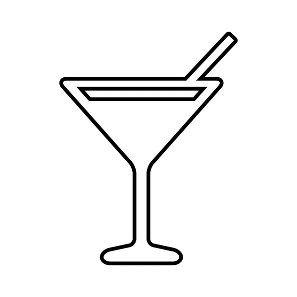 鸡尾酒线图标 — 图库矢量图片
