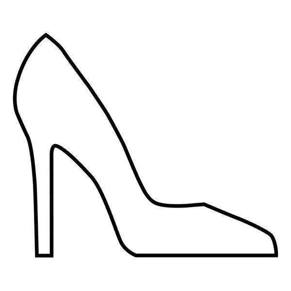 Nő cipő vonal ikon — Stock Vector