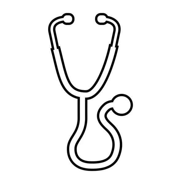 Stethoscope line icon — Stock Vector