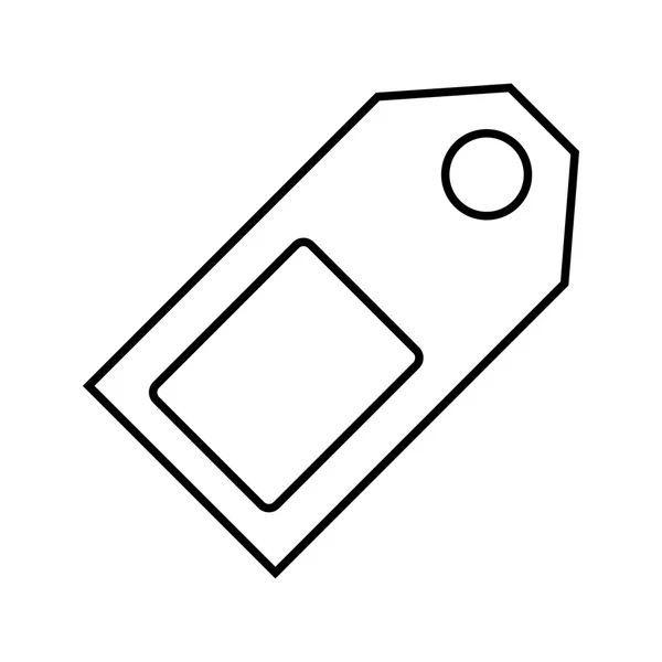 Precio etiqueta línea icono — Vector de stock