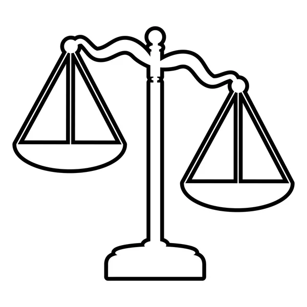 Adalet ölçekler satırı simgesi — Stok Vektör