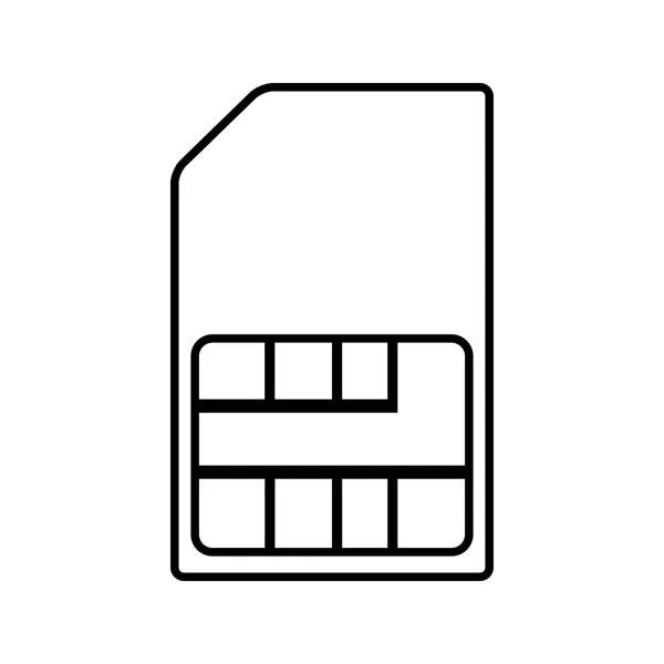 Піктограма лінії SIM-карти — стоковий вектор