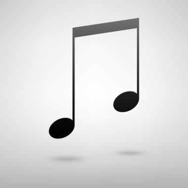 Müzik notlar siyah simgesi