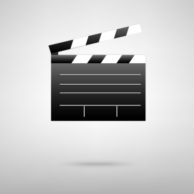 Film alkış siyah simgesi