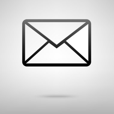 Mektup siyah simgesi