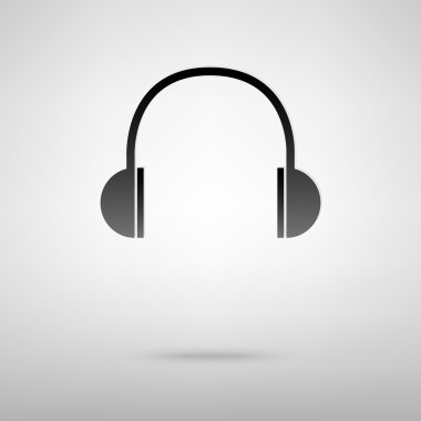 Kulaklık siyah simgesi