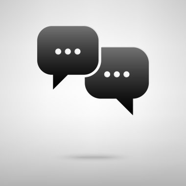 Konuşma balonu siyah simgesinin