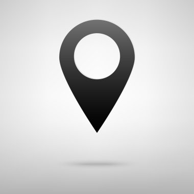 Harita siyah işaretçi simgesi