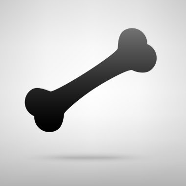 Bone black icon clipart