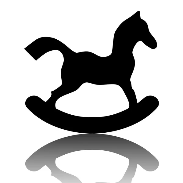 Caballo juguete vector icono — Vector de stock