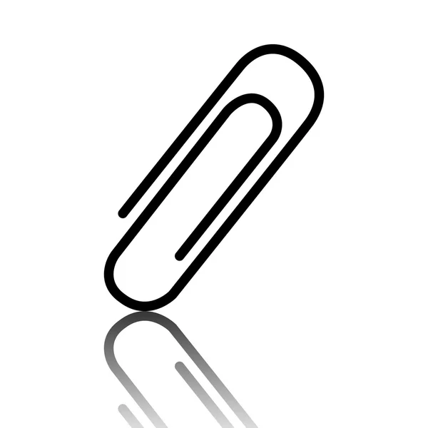 Clip negro icono — Vector de stock