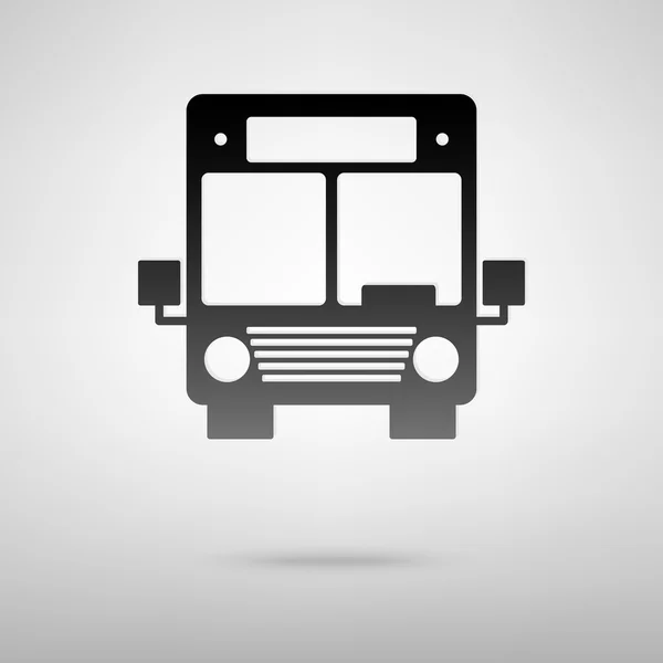 Bus zwart pictogram — Stockvector