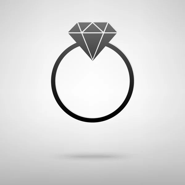 Règne avec icône diamant noir — Image vectorielle