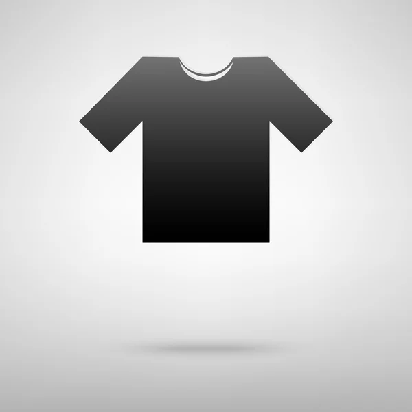 T-shirt czarny ikona — Wektor stockowy