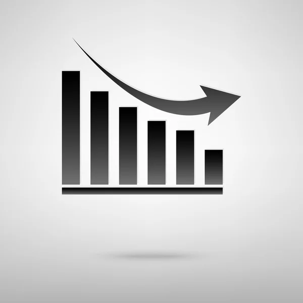Icono gráfico decreciente — Vector de stock