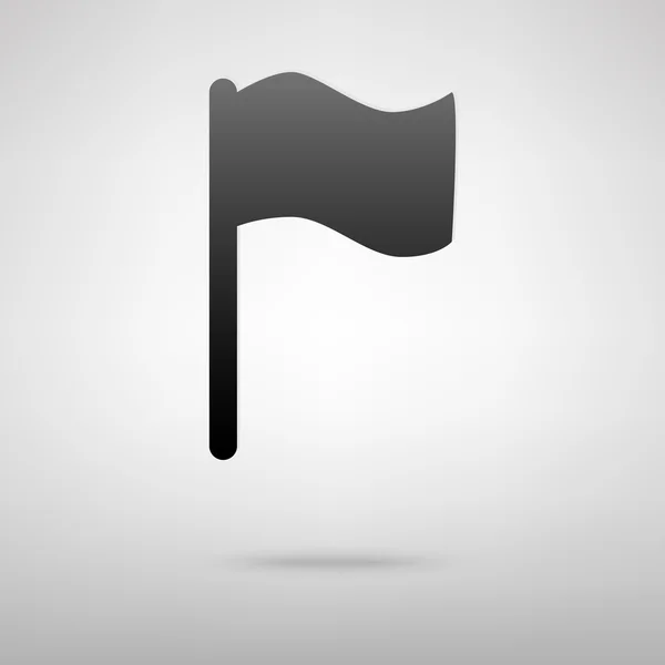 Bandera icono negro — Vector de stock