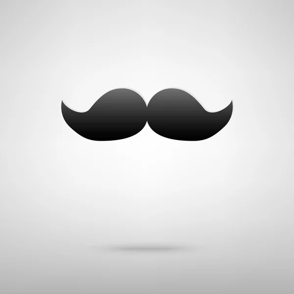 Moustache icône noire — Image vectorielle