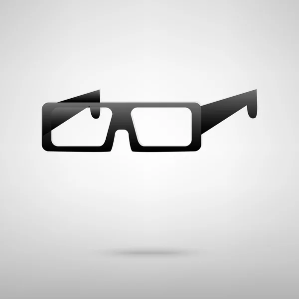 Ochelari pictogramă neagră — Vector de stoc