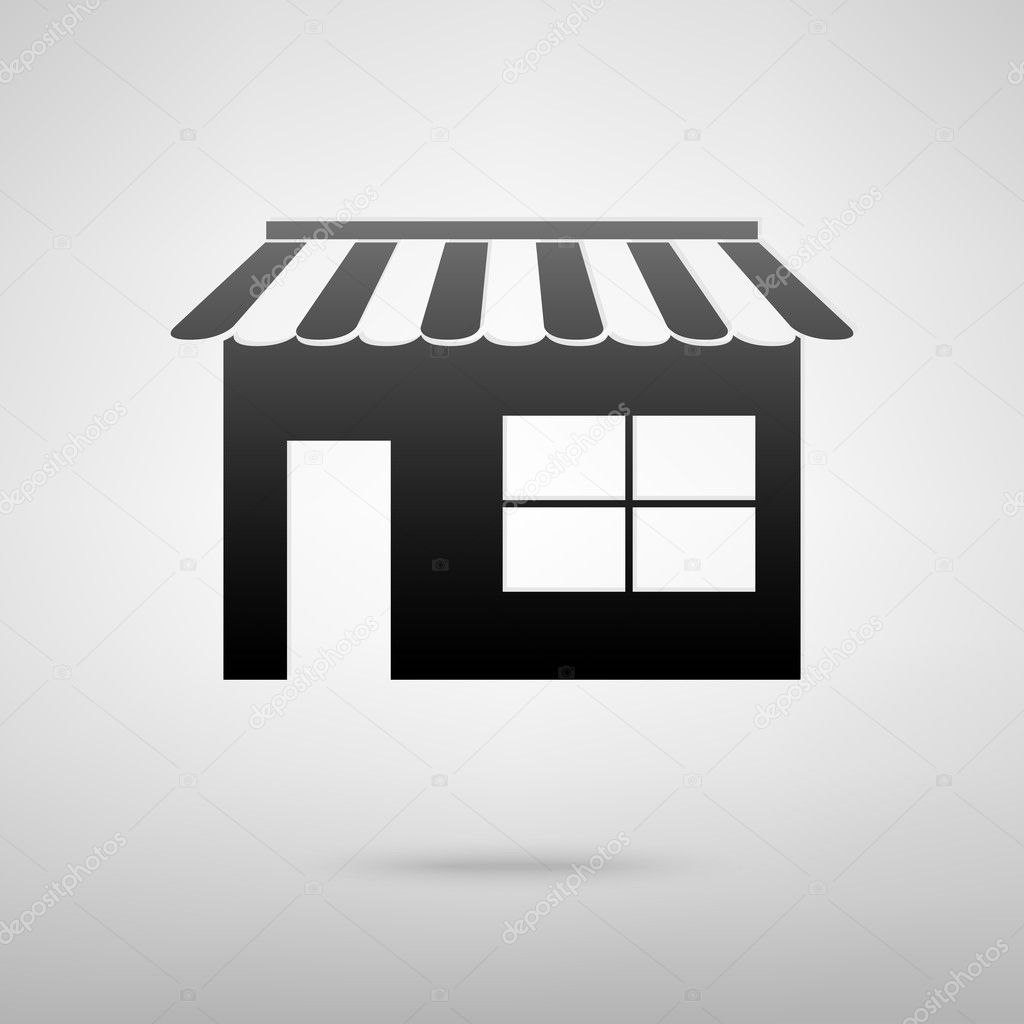 Shop icon vector