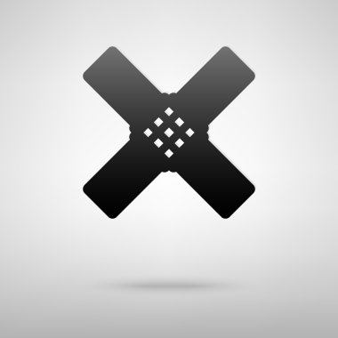 Yardım etiket siyah simgesi