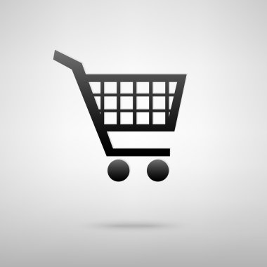 Alışveriş sepeti siyah simgesi