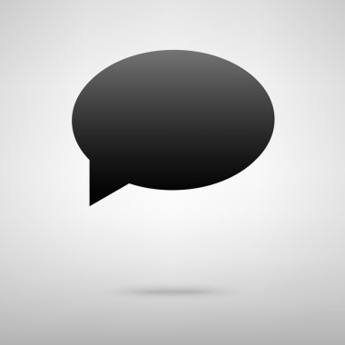 Konuşma balonu siyah simgesinin