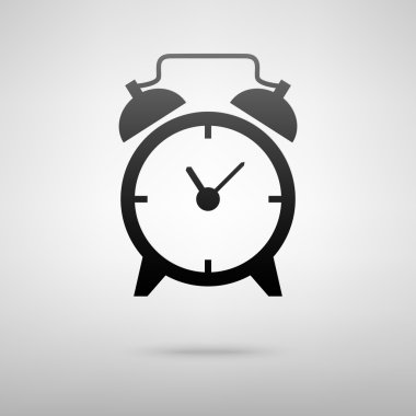 Çalar saat siyah simgesi