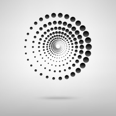 Soyut cirkle siyah simgesi