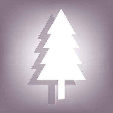 köknar ağacı. satırı vektör simgesi