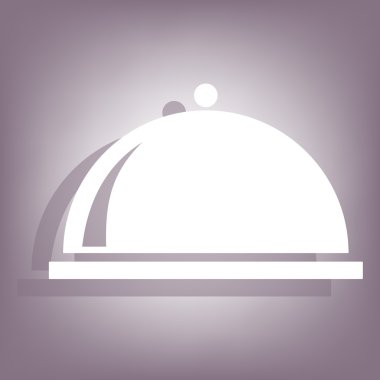 Tepsi. Tek düz simge.