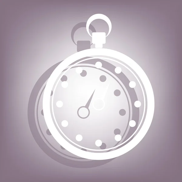Icône chronomètre avec ombre — Image vectorielle
