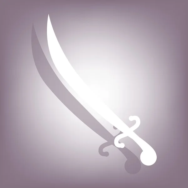 Icône sabre avec ombre — Image vectorielle