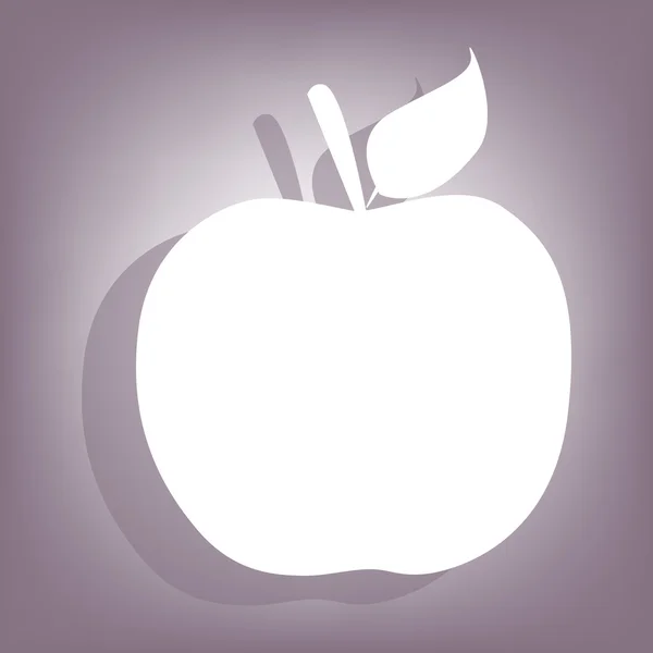 Ikona Apple se stínem — Stockový vektor