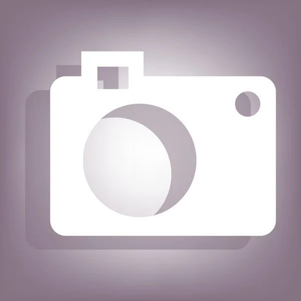 Icona della fotocamera con ombra — Vettoriale Stock