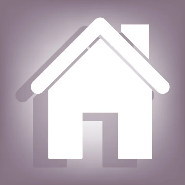 Icône maison avec ombre — Image vectorielle