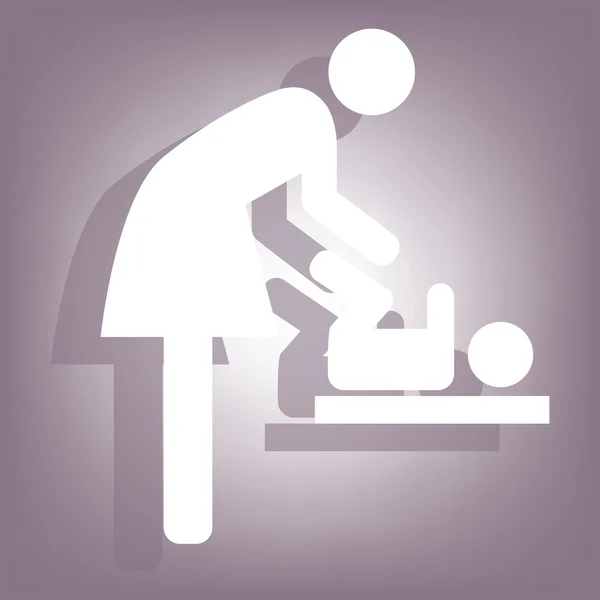 Symbole de changement de bébé — Image vectorielle